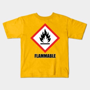 warning: flammable Kids T-Shirt